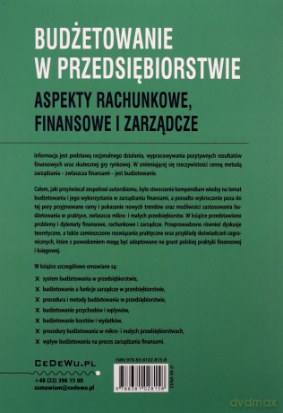 Budżetowanie w przedsiębiorstwie - Marek Dylewski, Beata Filipiak, Piotr Szczypa [KSIĄŻKA]