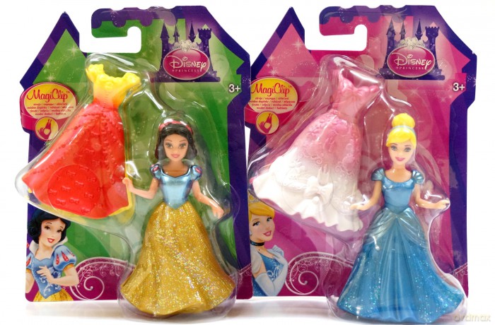 MATTEL Lalka Disney Princess MagiClip Mini Księżniczka z sukienką (X9404) [ZABAWKA]