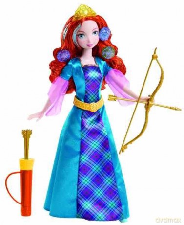 MATTEL Lalka Disney Princess Merida Waleczna kolorowe włosy (Y8214) [ZABAWKA]