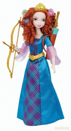 MATTEL Lalka Disney Princess Merida Waleczna kolorowe włosy (Y8214) [ZABAWKA]