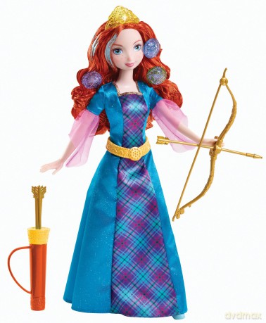 MATTEL Lalka Disney Princess Merida Waleczna kolorowe włosy (Y8214) [ZABAWKA]