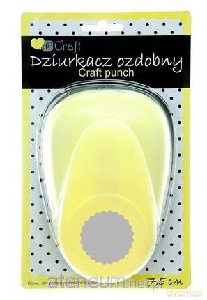 Dziurkacz ozdobny 7,5 cm kółko z falbanką