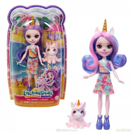 Enchantimals. Lalka Jednorożec + zwierzątko HRX84