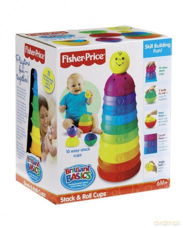 FISHER PRICE Okrągłe kubeczki do ustawiania W4472 [ZABAWKA]