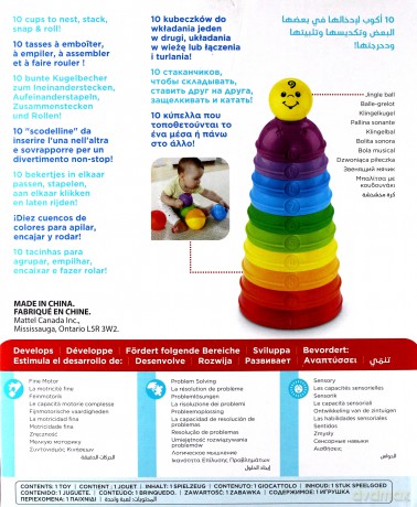 FISHER PRICE Okrągłe kubeczki do ustawiania W4472 [ZABAWKA]