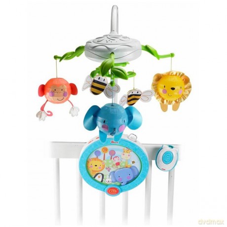 FISHER PRICE Karuzelka ze świecącymi zwierzaczkami i projektorem W2622 [ZABAWKA]