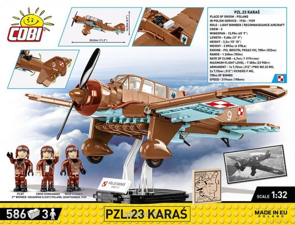 HC WWII PZL.23 Karaś [KLOCKI]