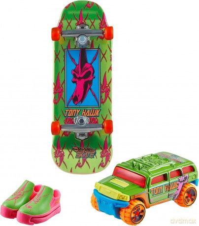Hot Wheels Skate Deskorolka + buty + auto HNG65