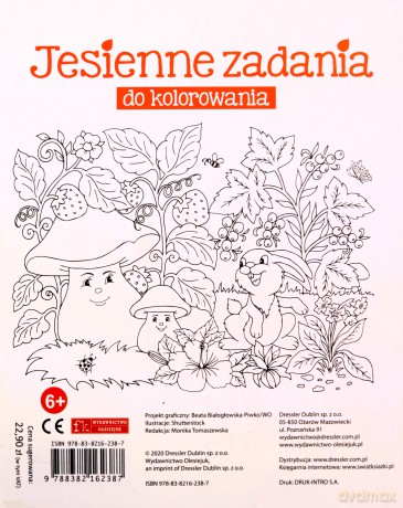 Jesienne zadania do kolorowania [KSIĄŻKA]