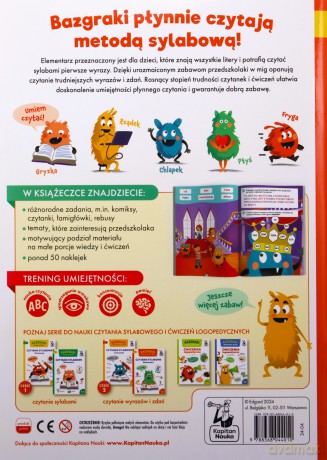 Kapitan Nauka Bazgraki czytają wyrazy i zdania - Zuzanna Osuchowska, Katarzyna Urbaniak, Areta Puchalska [KSIĄŻKA]