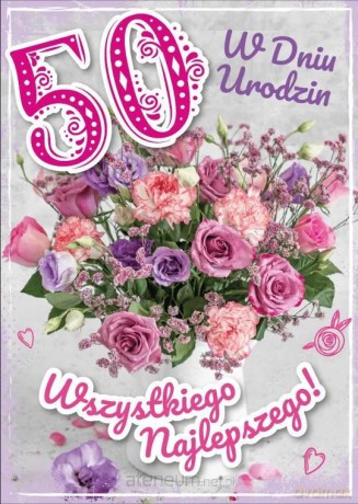 Karnet Urodziny 50