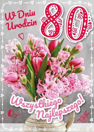 Karnet Urodziny 80