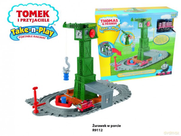FISHER PRICE Tomek i Przyjaciele Żurawek w porcie R9112 [ZABAWKA]
