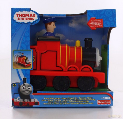 FISHER PRICE Tomek i Przyjaciele Lokomotywa "Naciśnij i jedź", Asortyment T1468 [ZABAWKA]
