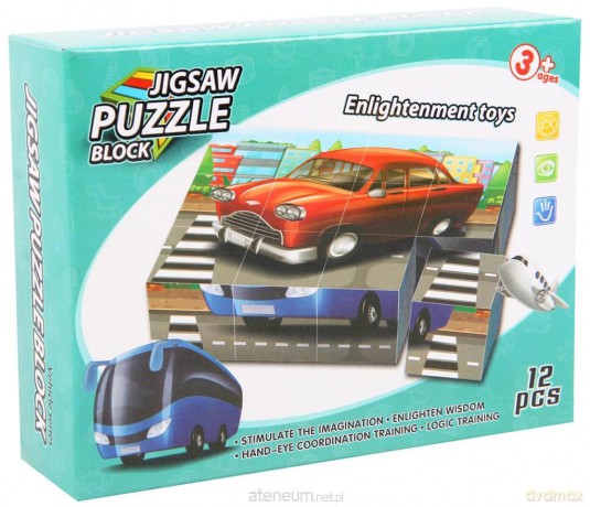 Klocki obrazkowe pojazdy 12el [KLOCKI]