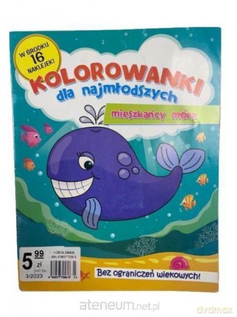 Kolorowanki dla najmłodszych. Mieszkańcy mórz [KSIĄŻKA]