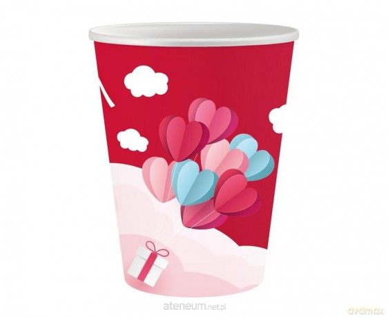 Kubeczki papierowe Love 250ml 6 szt
