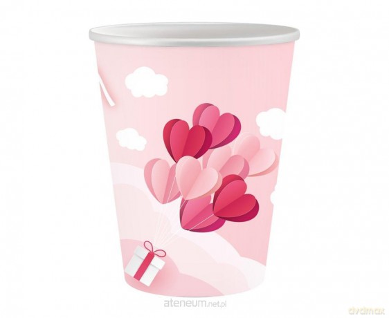 Kubeczki papierowe Love 250ml 6 szt