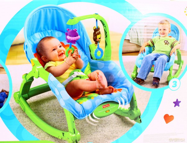 FISHER PRICE Fotelik-bujaczek ze zwierzątkami "Cudowna planeta" T4145 [ZABAWKA]