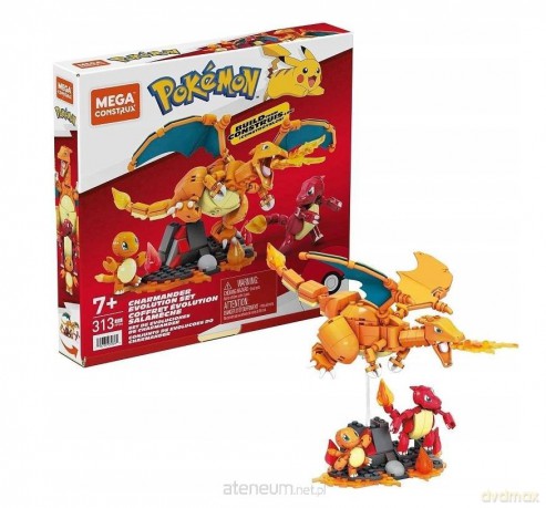Mega Construx Pokemon - Ewolucja Charmandera [KLOCKI]