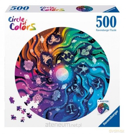 Puzzle 2D 500 Paleta kolorów. Astronomia [PUZZLE]