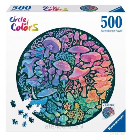 Puzzle 2D 500 Paleta kolorów. Grzyby [PUZZLE]