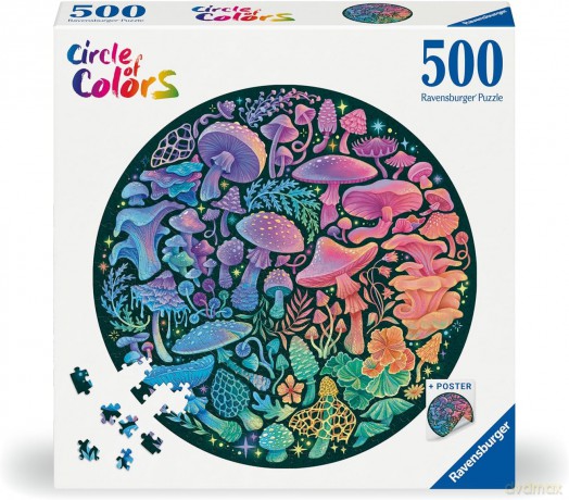 Puzzle 2D 500 Paleta kolorów. Grzyby [PUZZLE]