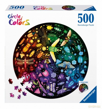 Puzzle 2D 500 Paleta kolorów. Insekty [PUZZLE]
