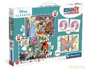 Puzzle 48 + 36 + Memo + 6 klocków Edukit Disney [PUZZLE]