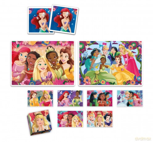 Puzzle 48 + 36 + Memo + 6 klocków Edukit Księżna [PUZZLE]