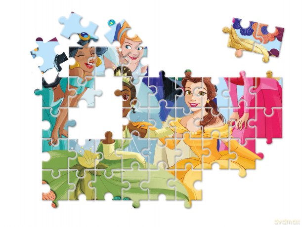 Puzzle 48 + 36 + Memo + 6 klocków Edukit Księżna [PUZZLE]