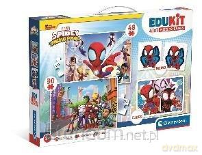 Puzzle 48 + 36 + Memo + 6 klocków Edukit Spidey [PUZZLE]
