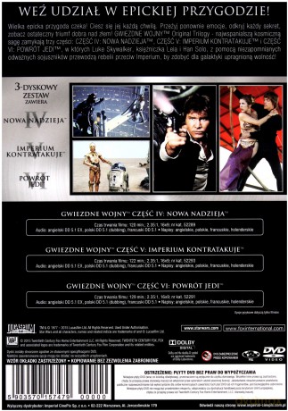 Gwiezdne Wojny: Mroczne widmo / Atak Klonów / Zemsta Sithów / Nowa Nadzieja / Imperium kontratakuje / Powrót Jedi (Star Wars) KOMPLET [6DVD]