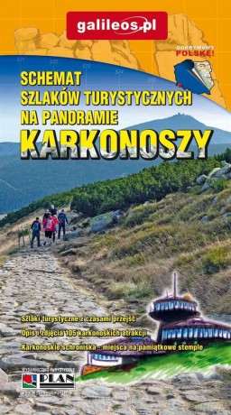 Schemat szlaków tur. na Panoramie Karkonoszy [KSIĄŻKA]