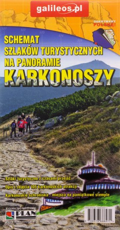 Schemat szlaków tur. na Panoramie Karkonoszy [KSIĄŻKA]