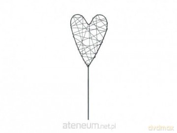 Serce na piku metalowe 48 cm