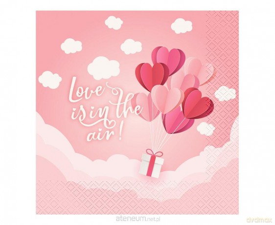 Serwetki Love różowe 33x33 cm 20 szt