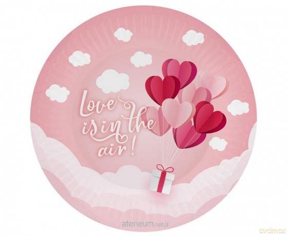 Talerzyki papierowe Love 18 cm 6 szt