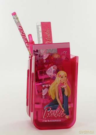 Przybornik z wyposazeniem na biurko Barbie