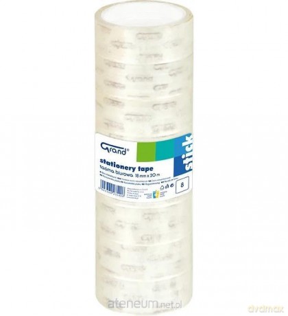 Taśma biurowa 18mmx20m (8 szt) GRAND