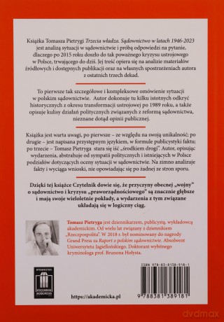 Trzecia władza. Sądownictwo w latach 1946-2023 - Tomasz Pietryga [KSIĄŻKA]