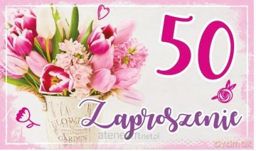Zaproszenie Urodziny 50 (10 szt)