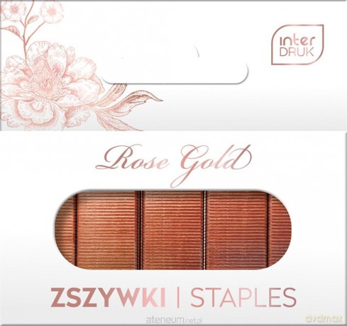 Zszywki 24/6 1000 szt Rose Gold