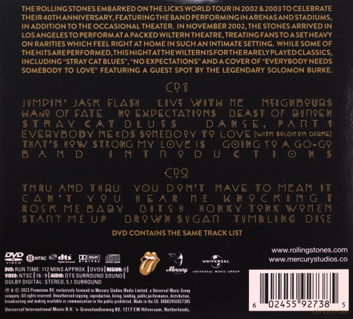 The Rolling Stones: Live At The Wiltern [DVD]+[2CD]