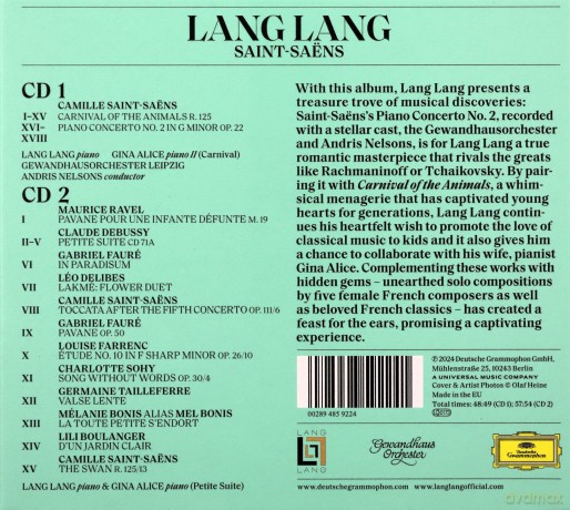 Lang Lang: Saint - Saens [2CD]
