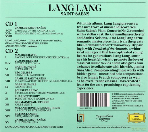 Lang Lang: Saint - Saens [2CD]