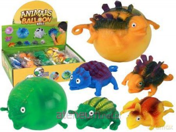 Dmuchane figurki dinozaurów balony z ustnikiem MIX [FIGURKA]