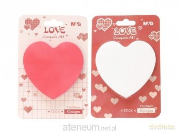 Karteczki samoprzylepne Love 7,6x7,6cm 60ark