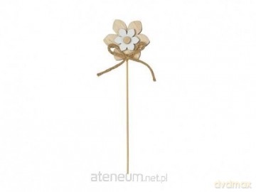 Kwiat na piku drewniany 28cm