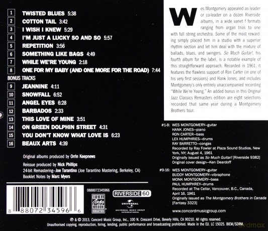 Wes Montgomery: So Much Guitar! [CD]